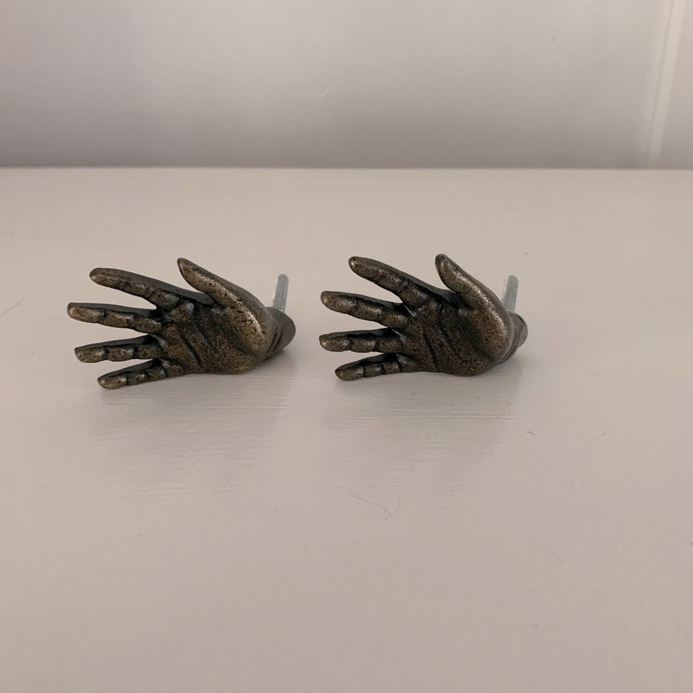 Weathered rustic look door knobs